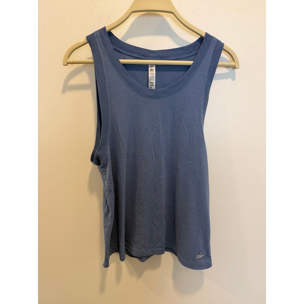 Alo Yoga Blue Sleeveless Tank Top